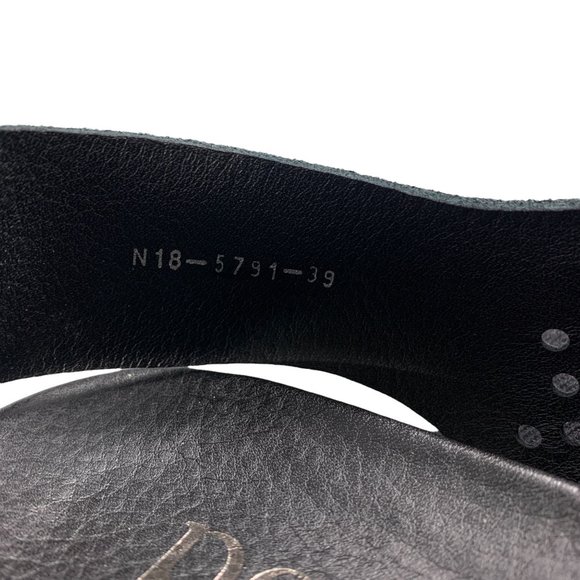 Pedro Garcia Leather Crystal-Embellished Slingback Toe Loop Sandal Size 39 / 9 - Picture 3 of 12